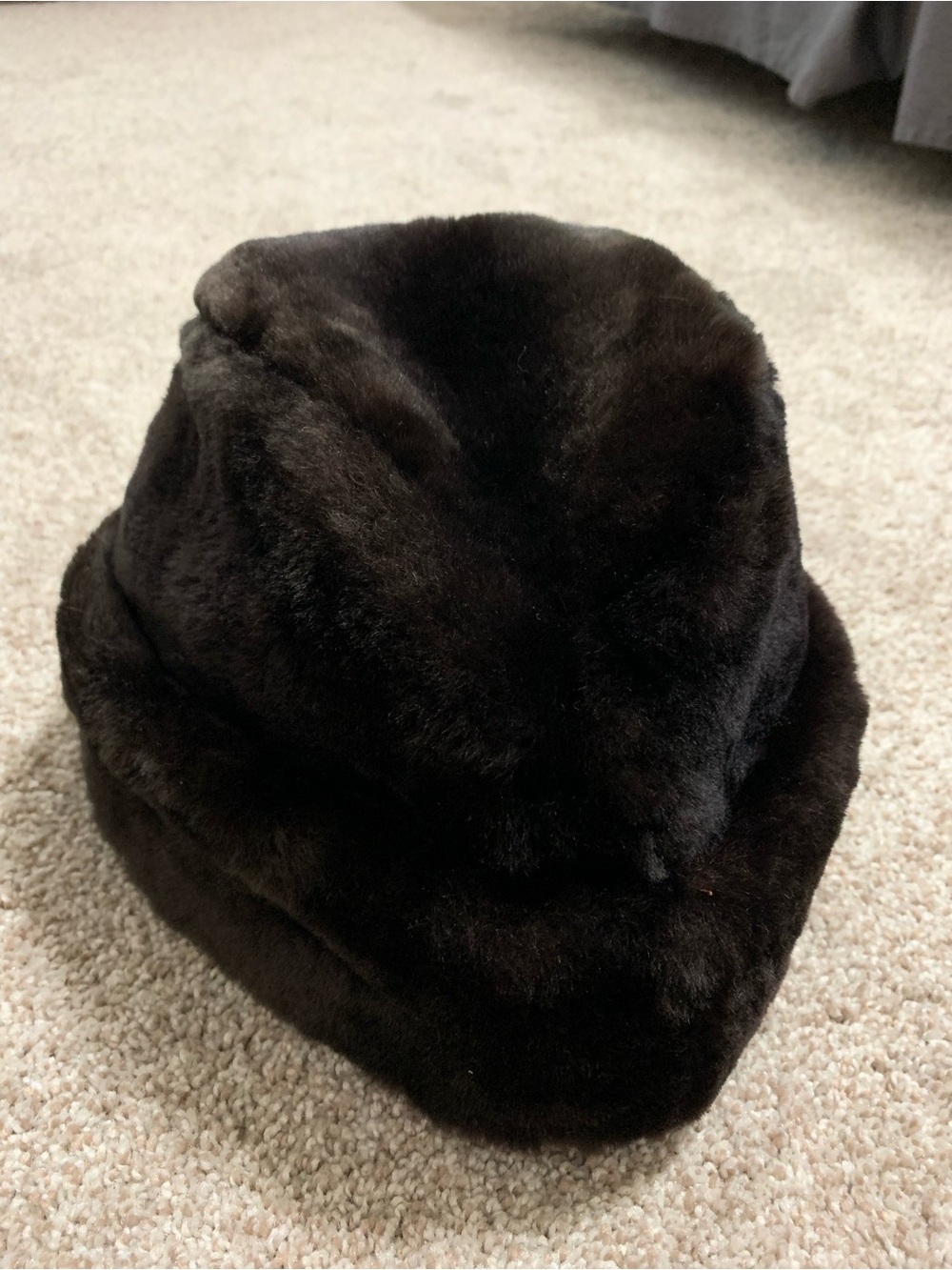 Vintage North King Dyed Mouton Lamb Fur Russian Cossack Trapper Hat Large